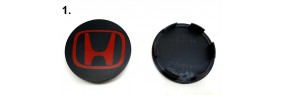 Center cap pour mag  Honda Civic    ( Noir et rouge )